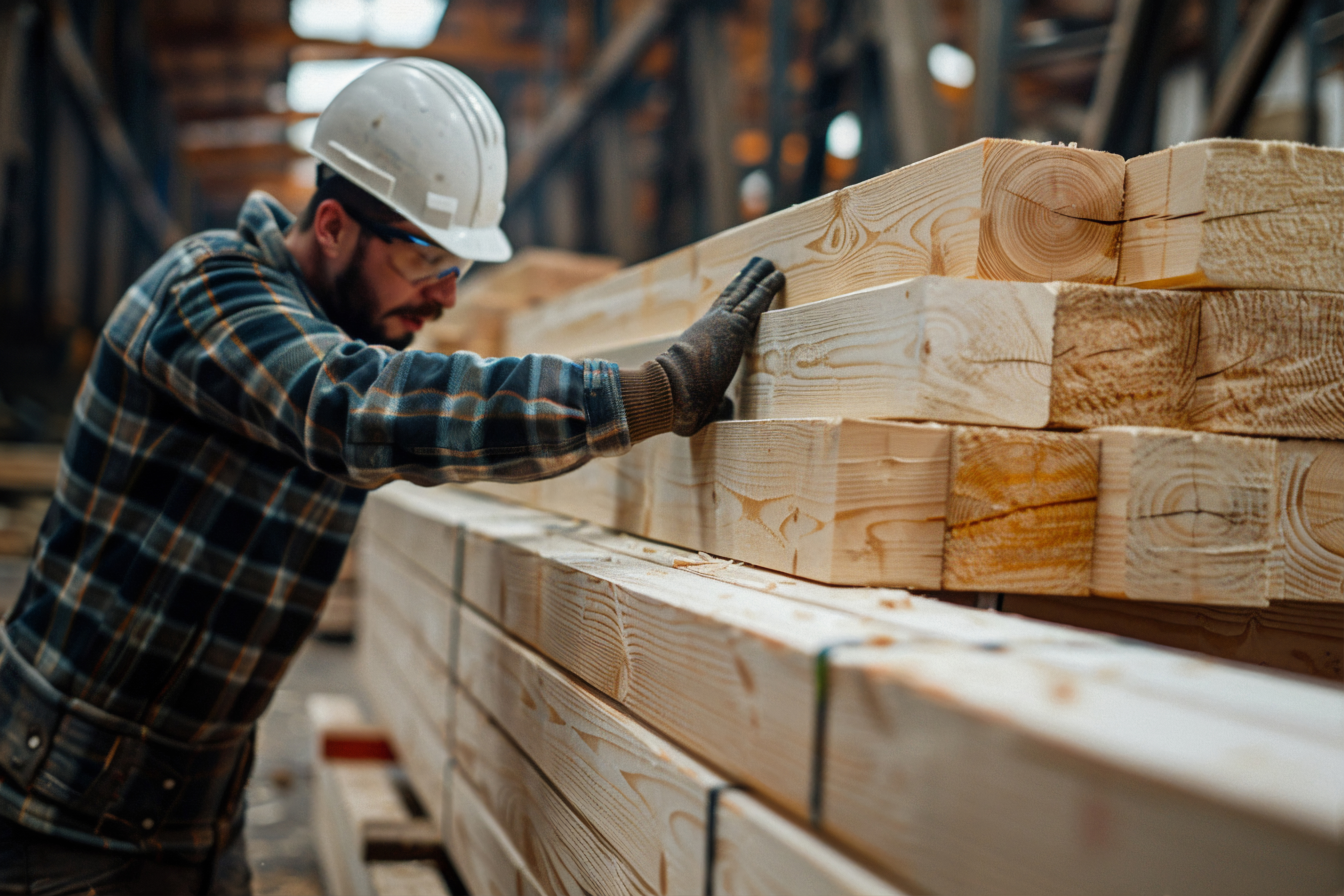 Quality inspection of timber at our Sungai Petani facility